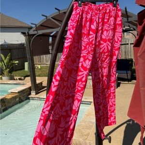 NWT Shade & Shore Beach Cover Up Floral Tropical Pants Medium